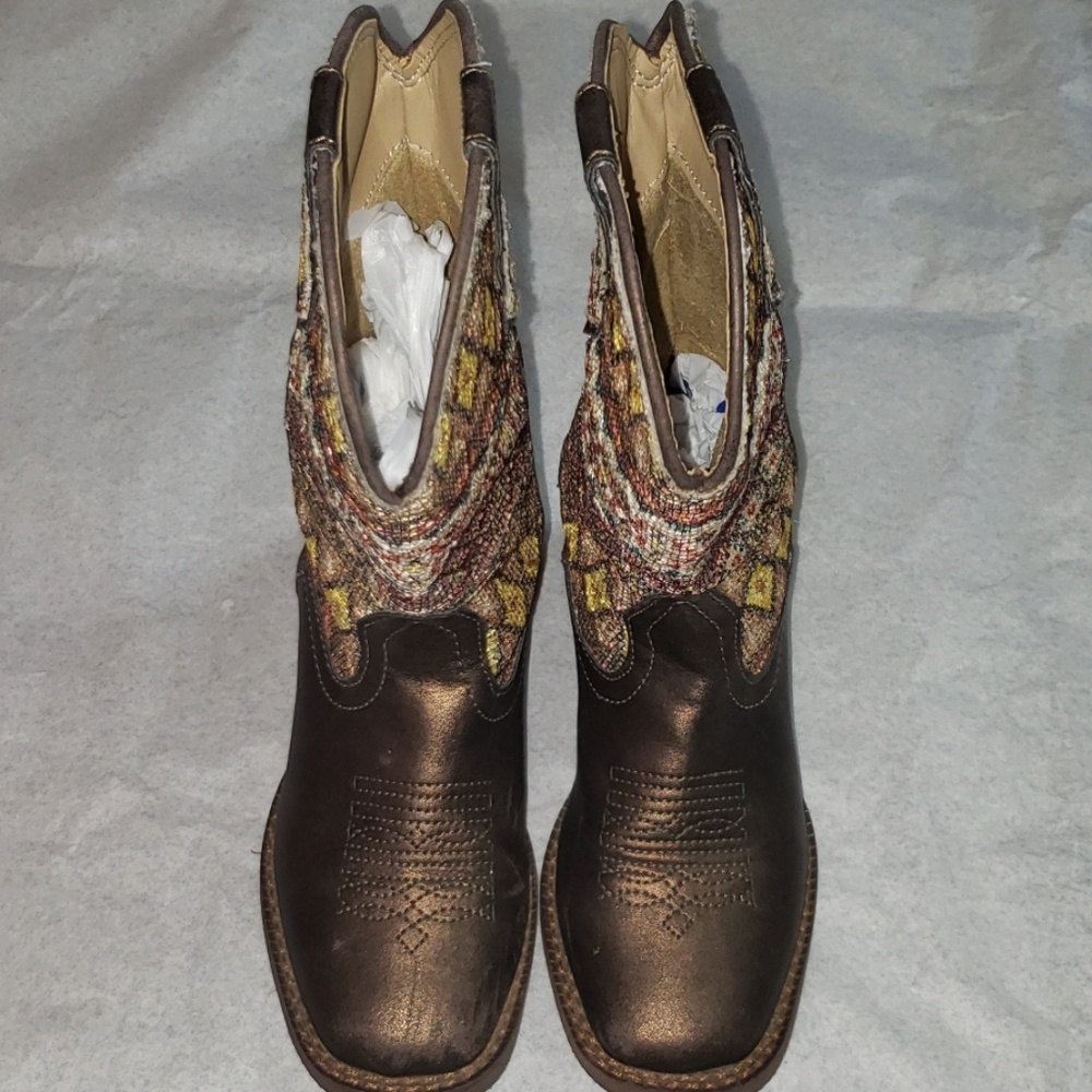Roper Aztec Metallic Cowgirl Boots